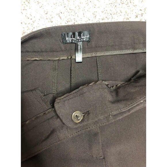 Nicole Miller Chocolate Brown High Rise Wide Leg Dress Pant - Picture 4 of 4